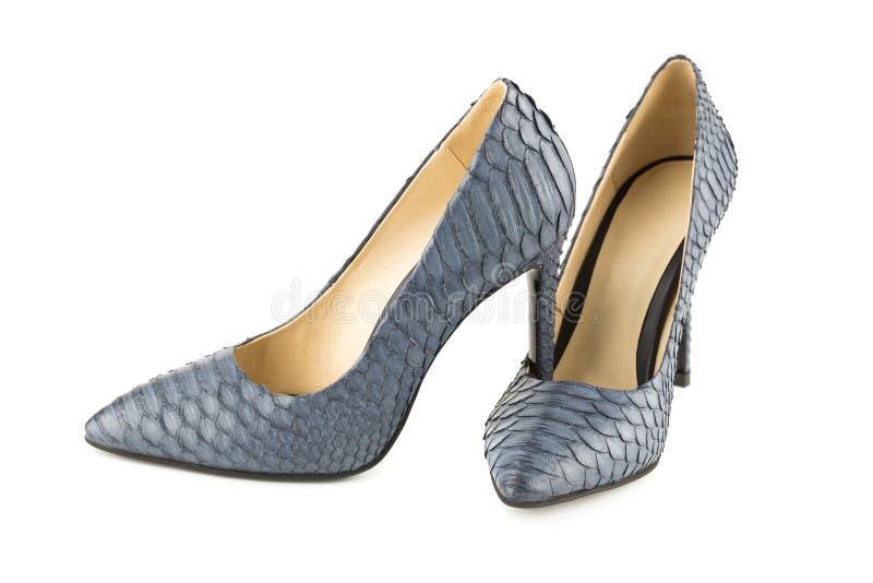 Pair of blue shoes royalty free stock image