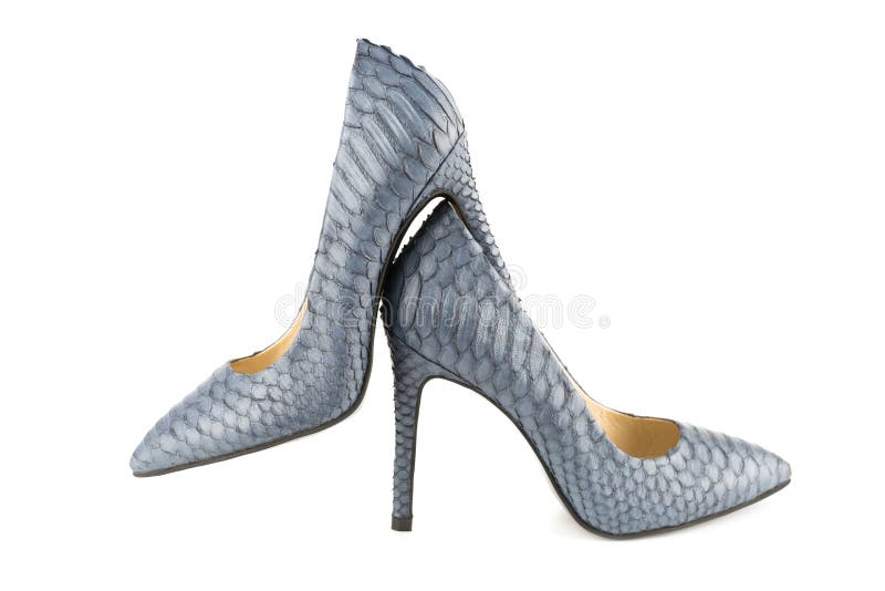 Pair of blue shoes royalty free stock photos