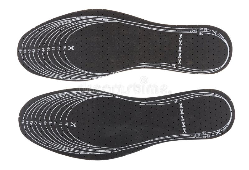Pair of Universal Insoles with Lines for Cutting Stock Photo Image of studio, universal 61807670