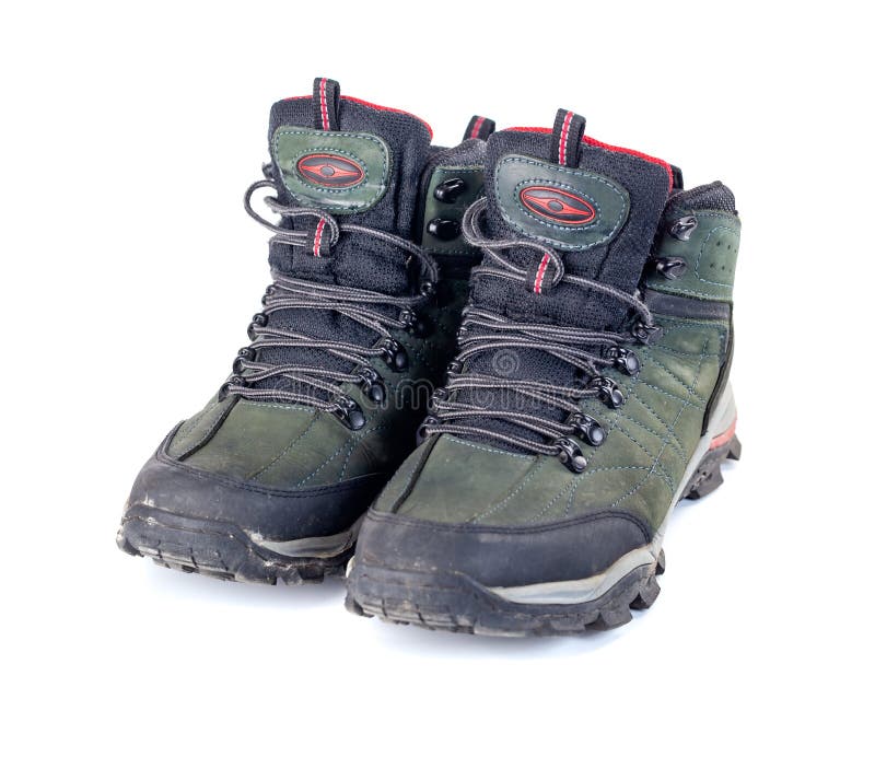Used Hiking shoes stock image. Image of dirty, copyspace 3070187