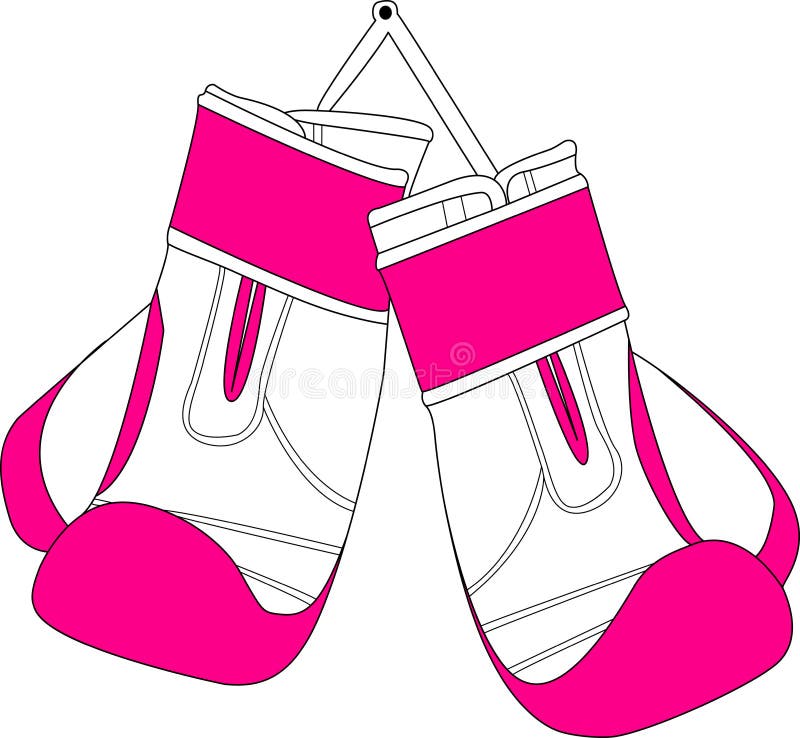 Vector Cartoon Pink Boxing Gloves Stock Illustration Illustration of