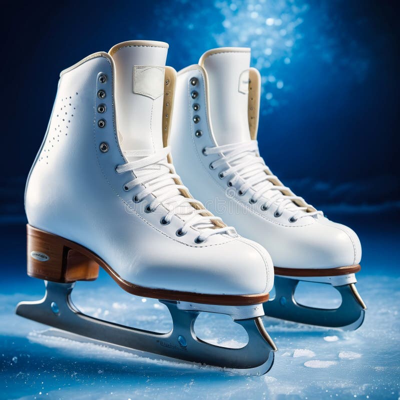 Pair of Woman Ice Skate on