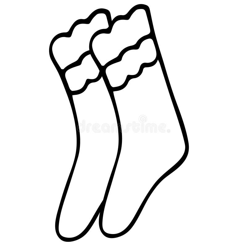 Outline Pair Socks Stock Illustrations – 623 Outline Pair Socks Stock ...