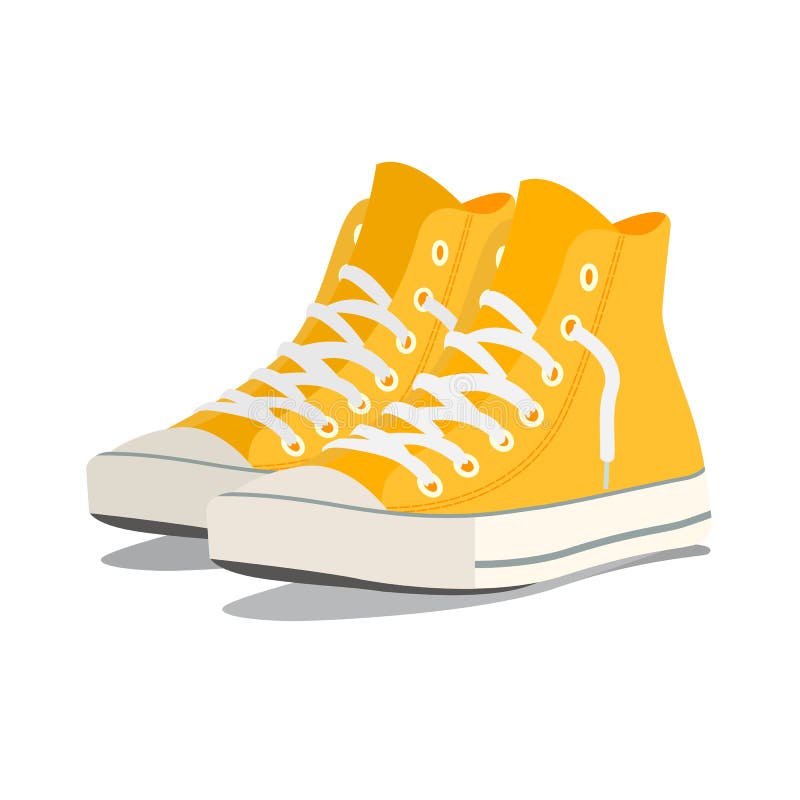 high top yellow sneakers