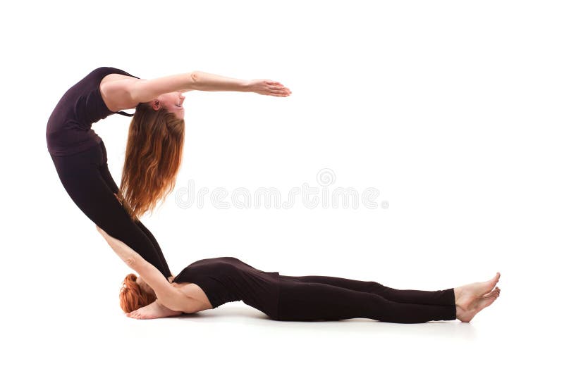 Yoga in Pair. Women. Duo. Balance on One Leg Stock Photo - Image of  concentration, background: 64953108