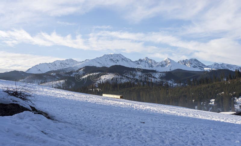 Paisagem bonita em montanhas de Tatra foto de stock Paisagem bonita em montanhas de Tatra foto de stock