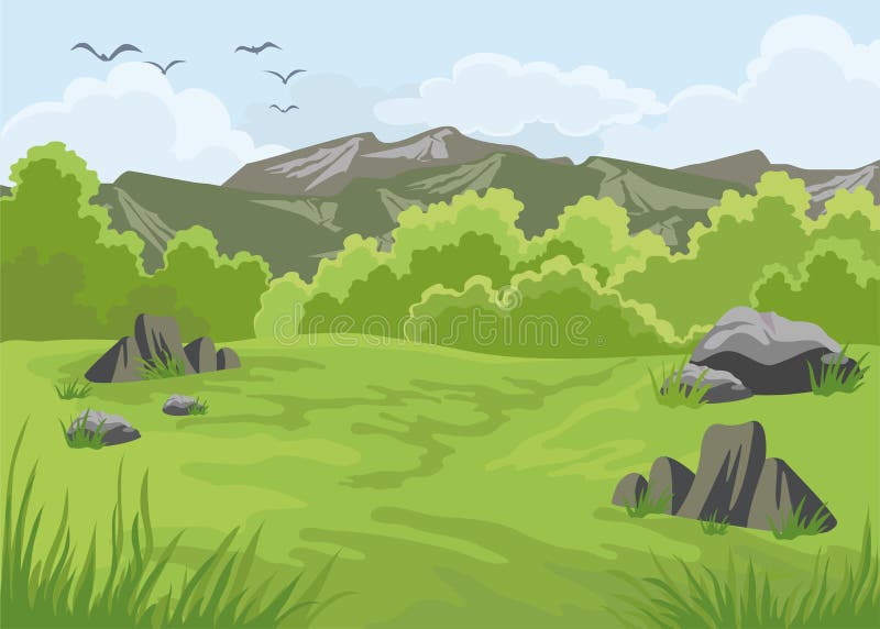 Paisagem com montanhas ilustração do vetor