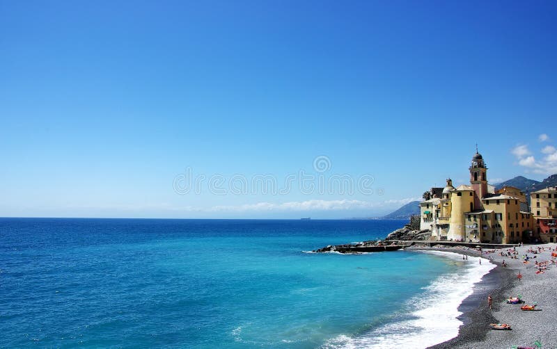 Landscape of Ligurian coast - Camogli, Italy. Landscape of Ligurian coast - Camogli, Italy