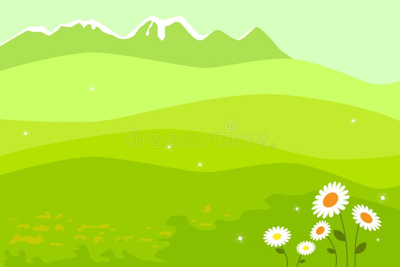 Paisagem primaveril ilustração do vetor