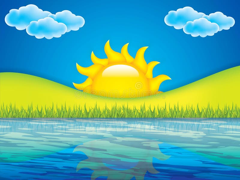 Paisagem da mola ilustração do vetor