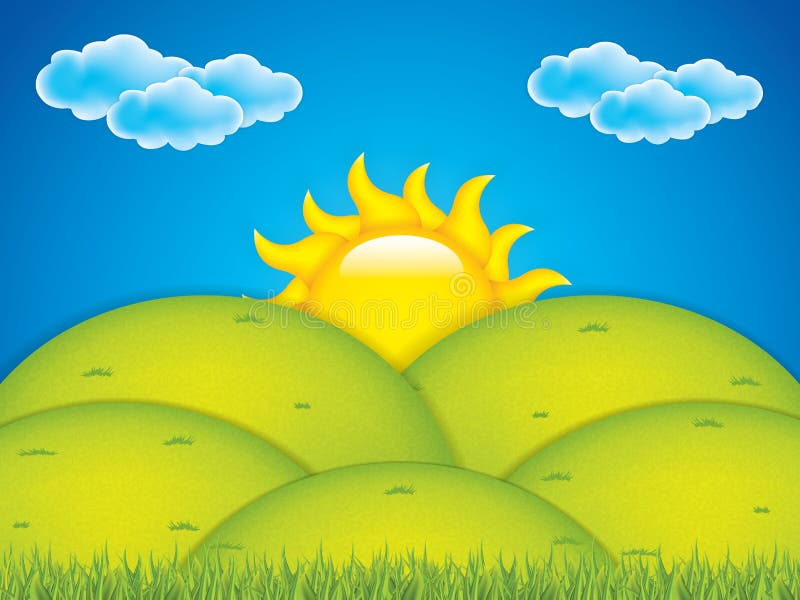 Paisagem da mola ilustração royalty free