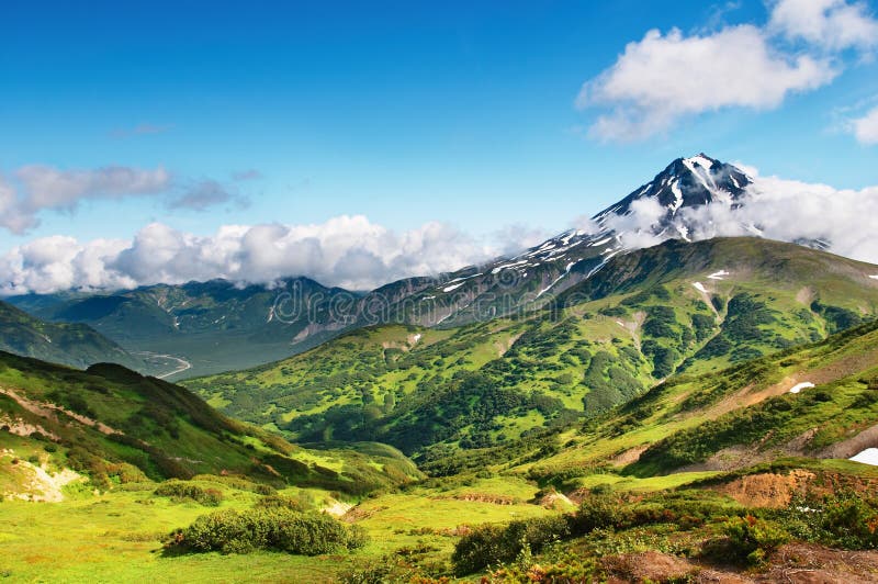 Mountain landscape with extinct volcano. Mountain landscape with extinct volcano