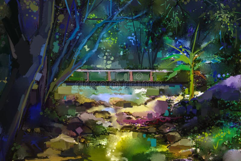 Paisagem de anime, floresta, árvore, pintar, anime, HD papel de parede