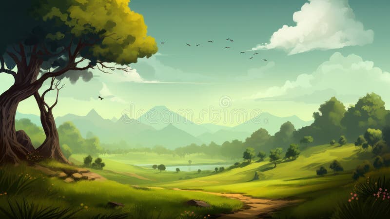 Anime, floresta, paisagem, HD papel de parede