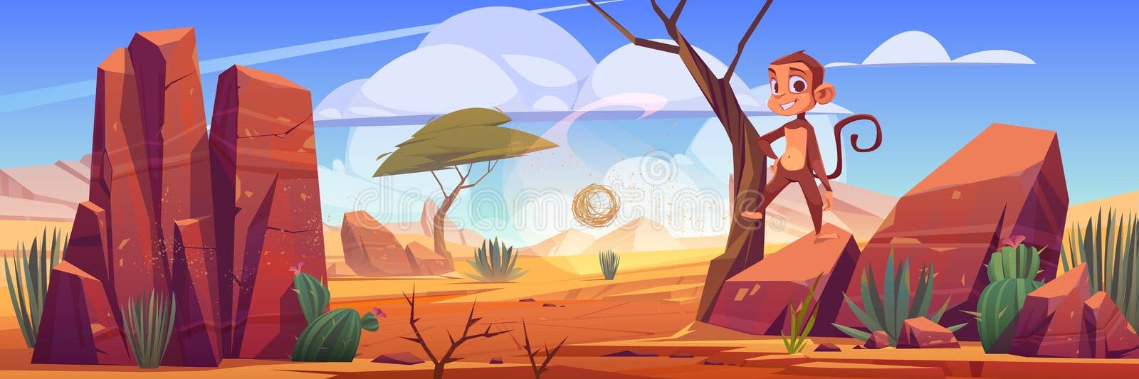 Uma paisagem surreal de deserto onde a areia movediça cai 00489 00