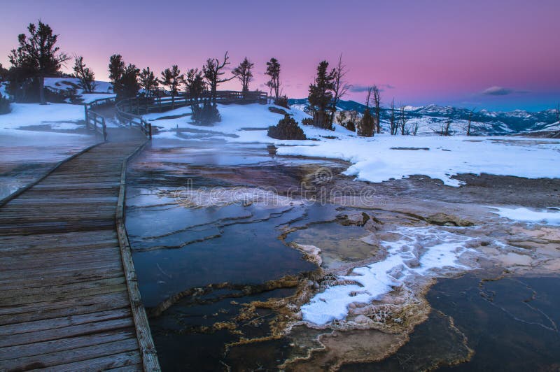 Beautiful Winter Sunset in Yellowstone. Beautiful Winter Sunset in Yellowstone