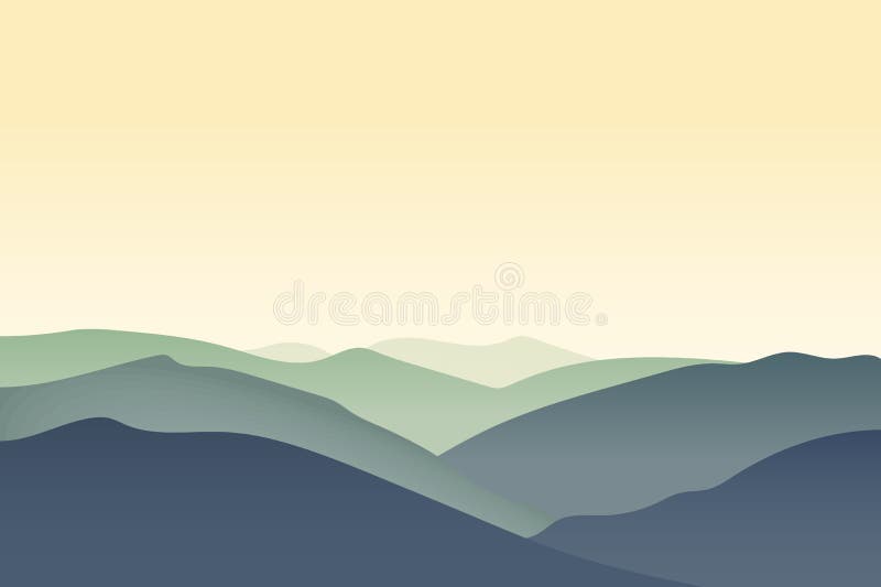 Paisagem do nascer do sol da montanha do vetor ilustração royalty free Paisagem do nascer do sol da montanha do vetor ilustração royalty free