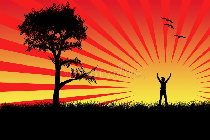 Paisagem vetorial ilustração do vetor