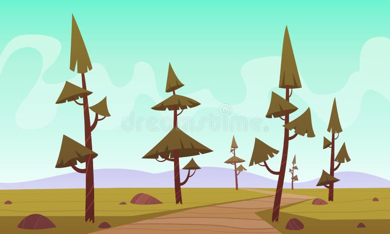 Paisagem de Desenho Animado ilustração royalty free
