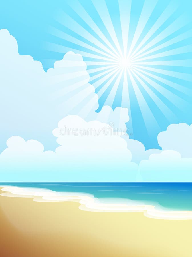 Paisagem marítima ilustração royalty free