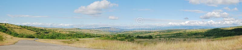 Panoramic landscape in the way to the mountains. Panoramic landscape in the way to the mountains