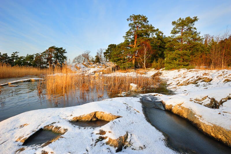 Paisagem rochosa do norte foto de stock