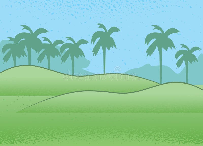 Paisagem Tropical ilustração stock