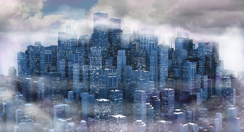 Paisaje de la ciudad libre illustration