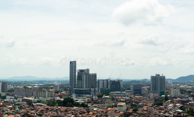 Paisaje de la ciudad de Malaca, tomado desde arriba imágenes de archivo libres de regalías Paisaje de la ciudad de Malaca, tomado desde arriba imágenes de archivo libres de regalías