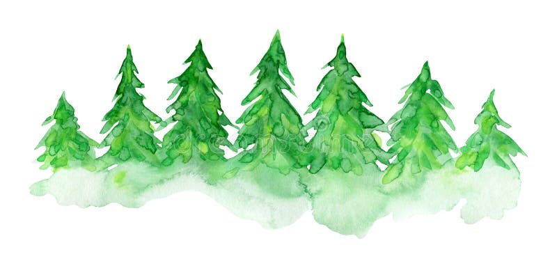 Paisaje de la selva de la fibra de color verde brillante stock de ilustración