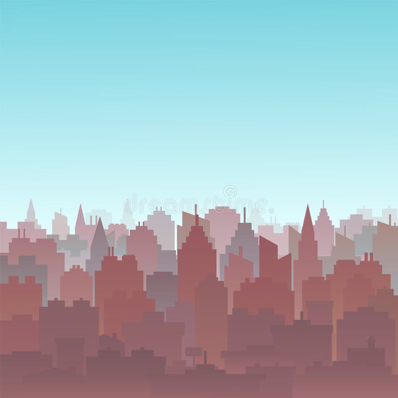 Paisaje de la silueta de la ciudad de la puesta del sol Fondo del paisaje de la ciudad Horizonte céntrico con los altos rascaciel ilustración del vector Paisaje de la silueta de la ciudad de la puesta del sol Fondo del paisaje de la ciudad Horizonte céntrico con los altos rascaciel ilustración del vector
