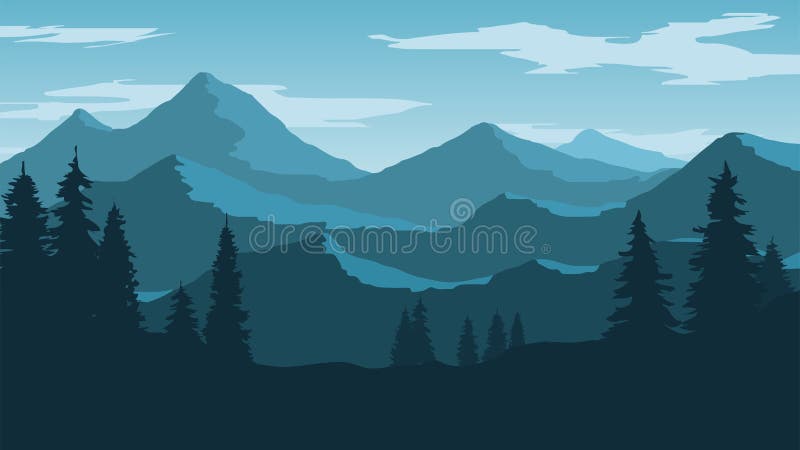 Paisaje montañoso libre illustration