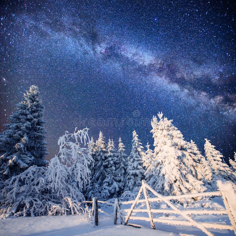 Paisaje mágico del invierno Cárpatos, Ucrania, Europa foto de archivo libre de regalías Paisaje mágico del invierno Cárpatos, Ucrania, Europa foto de archivo libre de regalías