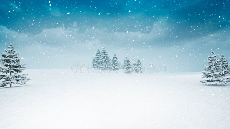 Paisaje nevado del invierno en las nevadas libre illustration Paisaje nevado del invierno en las nevadas libre illustration