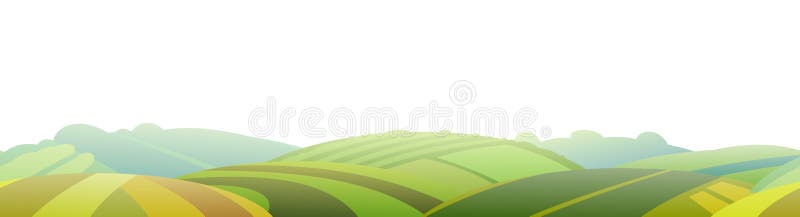 Paisaje Rural Con Colinas Cultivadoras De Jardín. Pastizales. Diseño De  Dibujos Animados Graciosos. Fondo Horizontal Sin Inconveni Ilustración del  Vector - Ilustración de planta, escena: 233878419