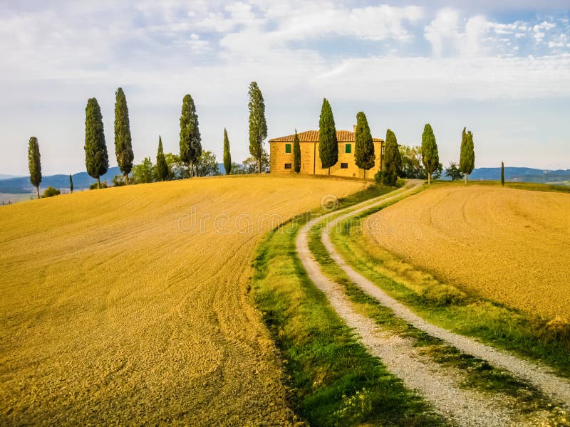 Paisaje toscano, Italia fotografía de archivo Paisaje toscano, Italia fotografía de archivo