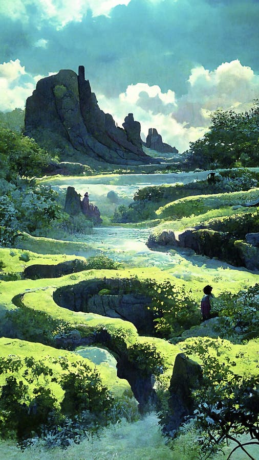 Paisaje Tranquilo Y Romántico En Anime O Estilo De Arte De Manga Colorido Que Representa La Vista Panorámica De La Naturaleza Y El Foto de archivo - Imagen de escénico, campo: 252829214 Paisaje Tranquilo Y Romántico En Anime O Estilo De Arte De Manga Colorido Que Representa La Vista Panorámica De La Naturaleza Y El Foto de archivo - Imagen de escénico, campo: 252829214