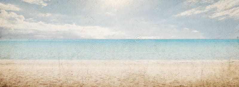 Paisaje tropical de la playa del vintage foto de archivo libre de regalías Paisaje tropical de la playa del vintage foto de archivo libre de regalías