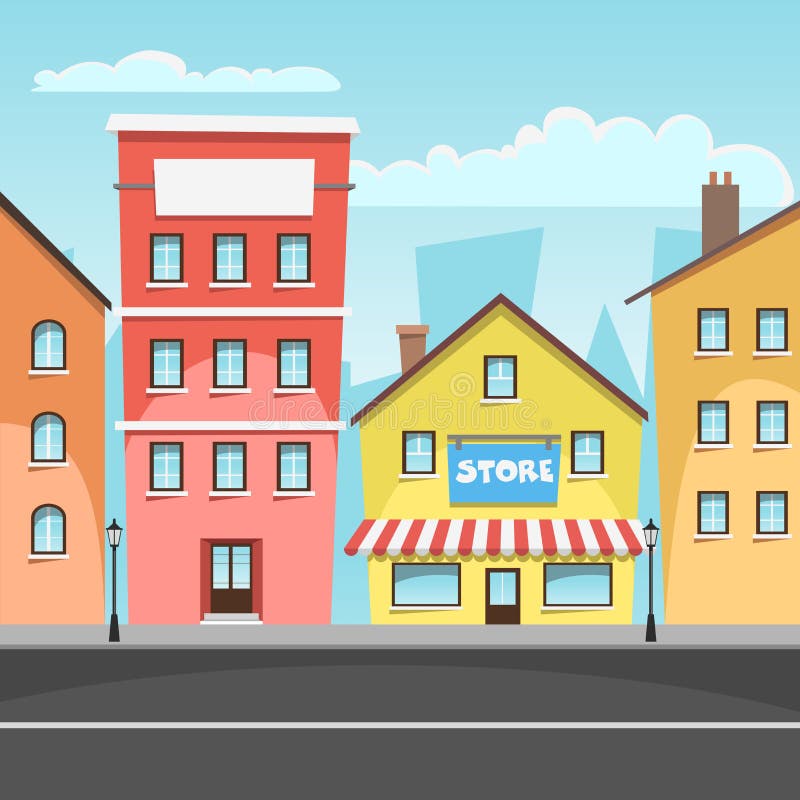 Paisaje urbano stock de ilustración