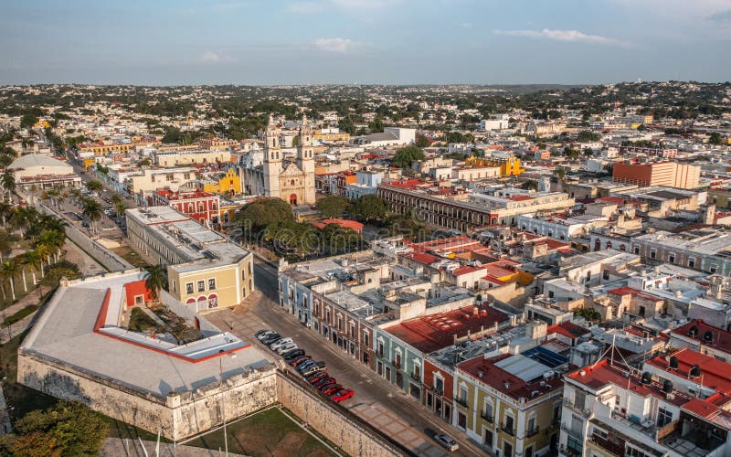 Paisaje urbano de campeche imagen de archivo libre de regalías