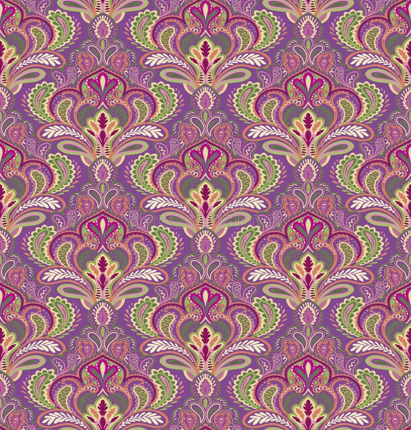 Paisley seamless pattern in editable vector file. Paisley seamless pattern in editable vector file