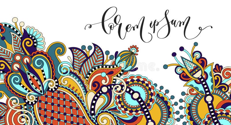Paisley kwiatu wzór w etnicznym stylu, indyjski dekoracyjny kwiecisty ilustracji Paisley kwiatu wzór w etnicznym stylu, indyjski dekoracyjny kwiecisty ilustracji