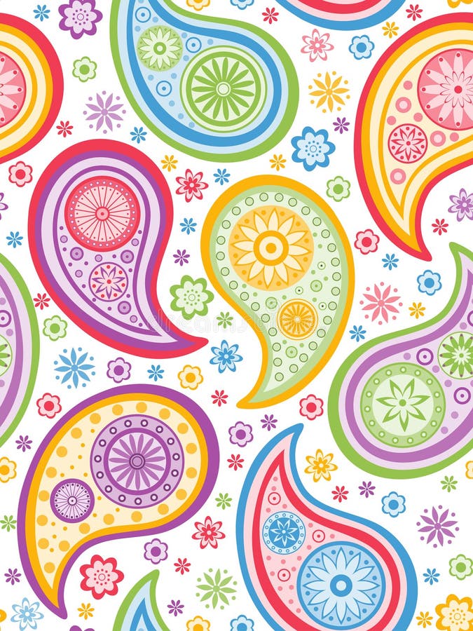 Paisley multicolora inconsútil. libre illustration Paisley multicolora inconsútil. libre illustration