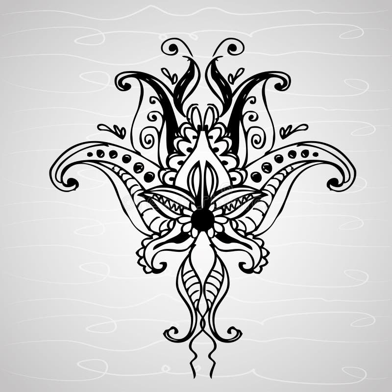 Ornament Paisley, rysunek ręczny ilustracja wektor