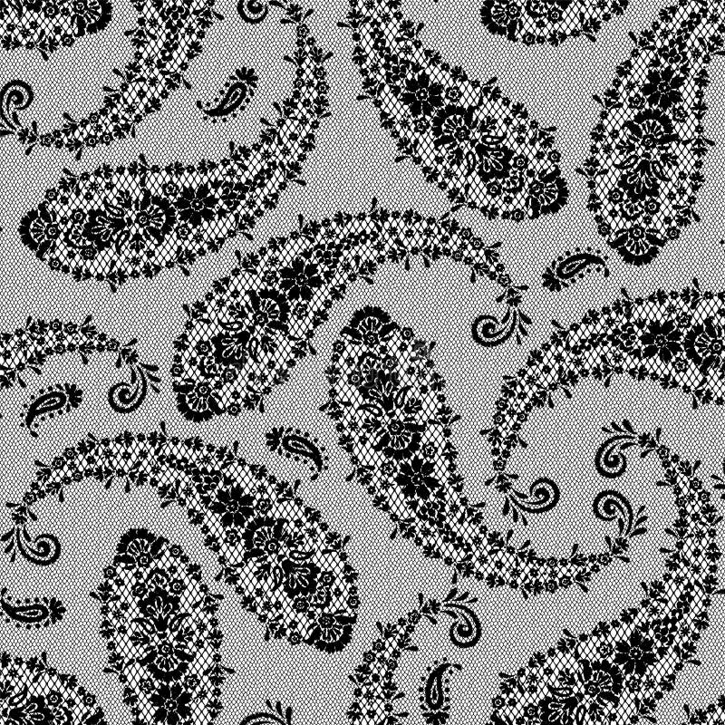 Paisley Seamless Pattern in Beautiful Lace Fabric, Stock Vector ...