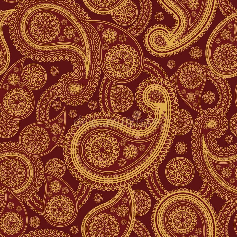 Paisley Style Seamless Background with Animal Skin Stock Vector ...