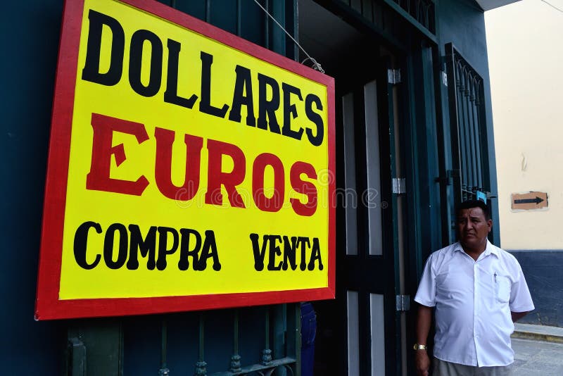 Exchange Money in PAITA. Department of Piura. PERU. Typical architectures stock images, royalty-free photos and pictures