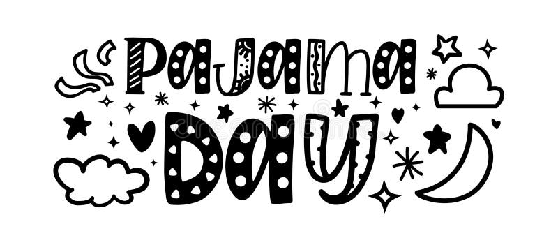 pajama day girl clip art