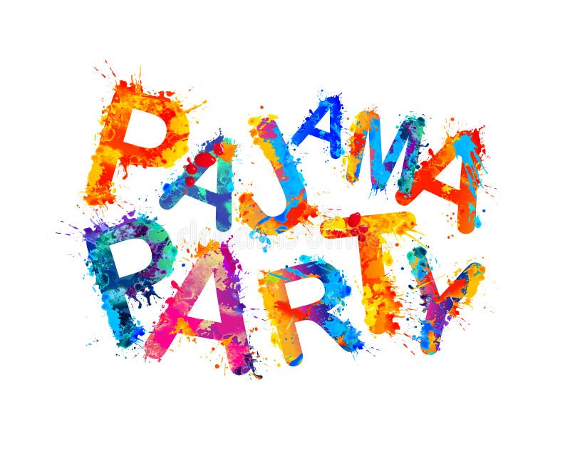 pajama party cartoon clipart