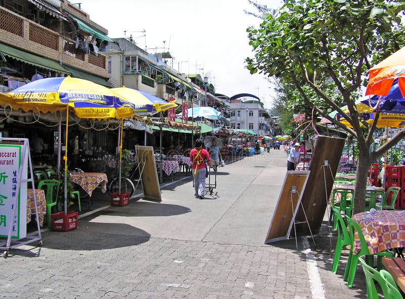 Pak She Praya Road in Cheung Chau stock photo Pak She Praya Road in Cheung Chau stock photo